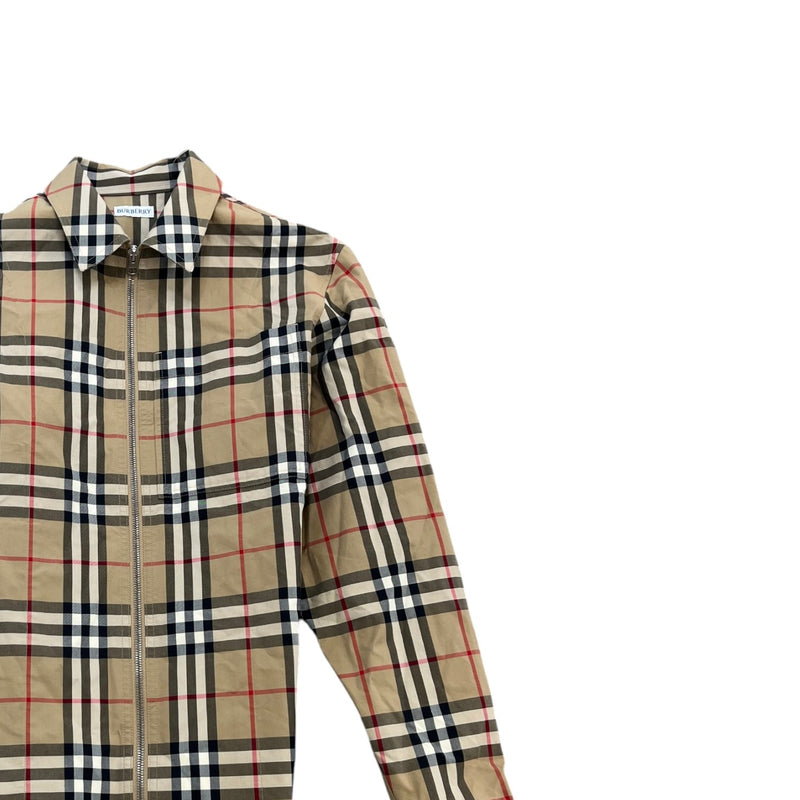Men's Nova Check Jacket Beige Size XS