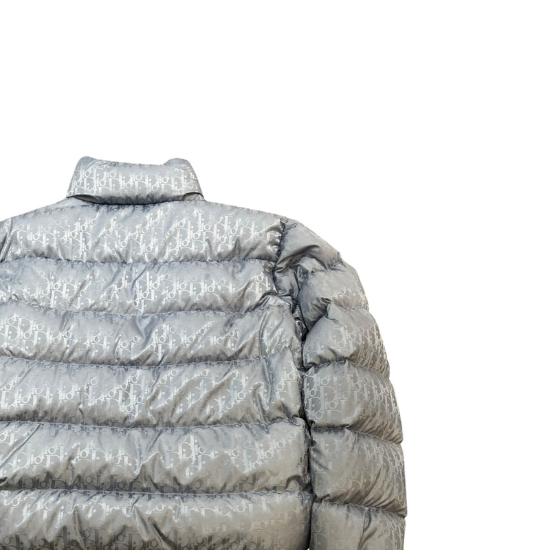 Men's Oblique Bomber Down Jacket Blue Size XXXL
