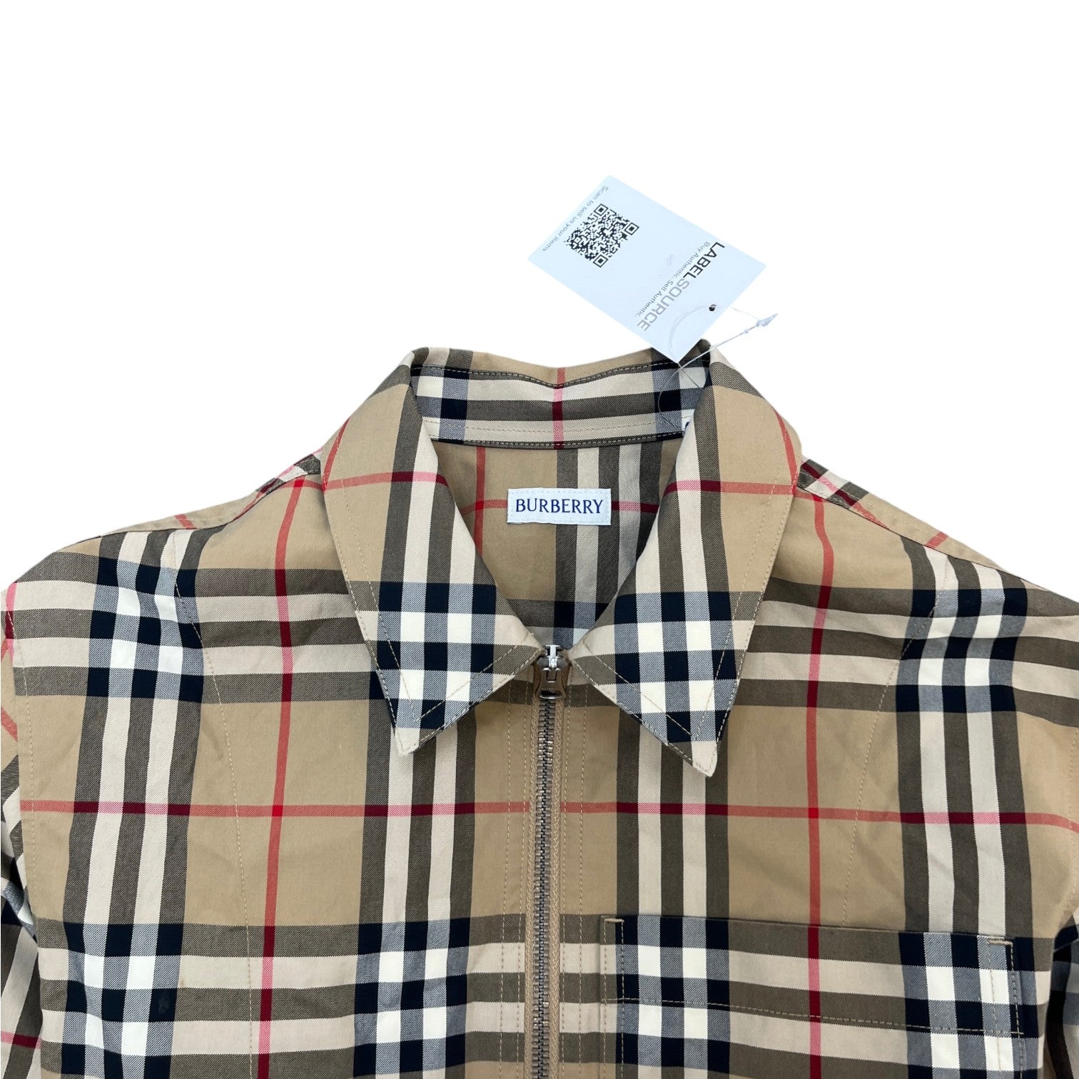 Men's Nova Check Jacket Beige Size XS - Photo 5