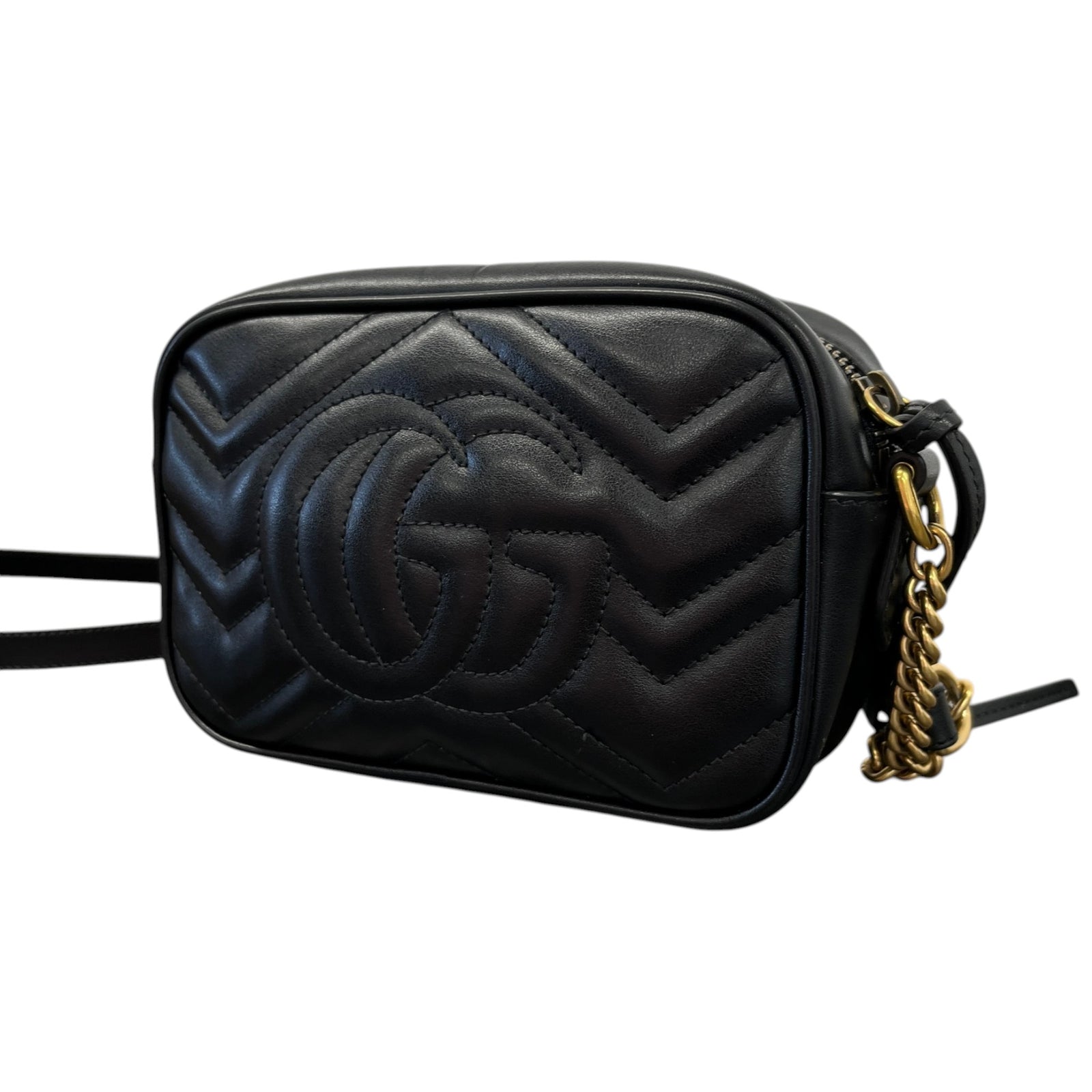 Women's Gg Marmont Small Handbag Black - Photo 7