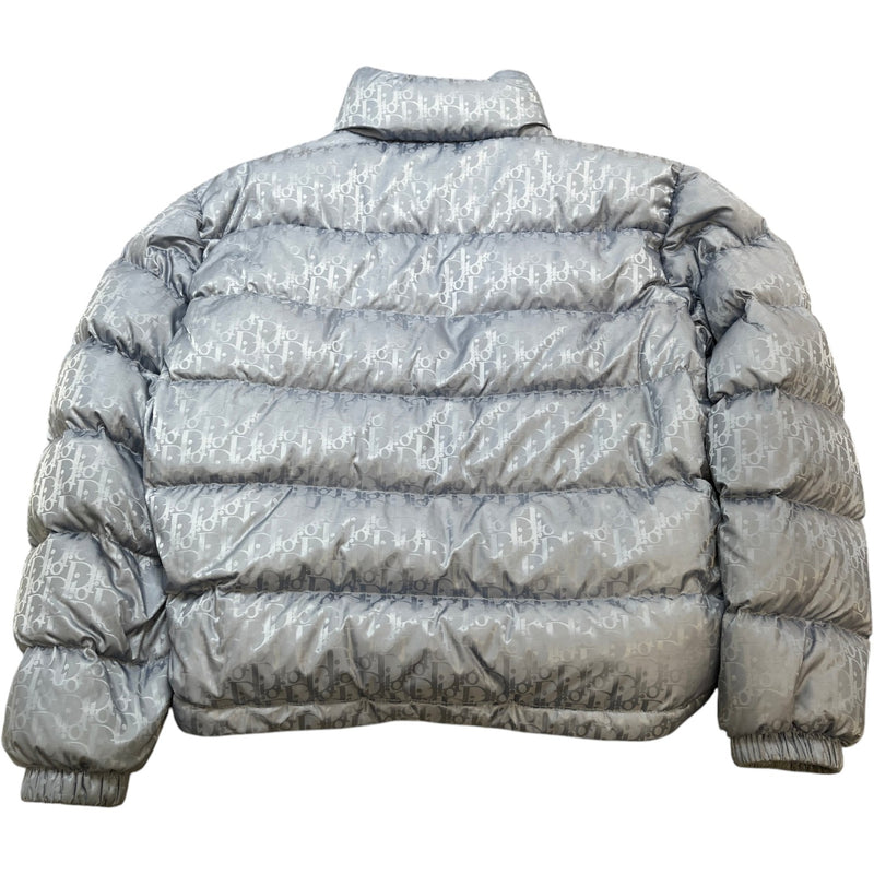 Men's Oblique Bomber Down Jacket Blue Size XXXL