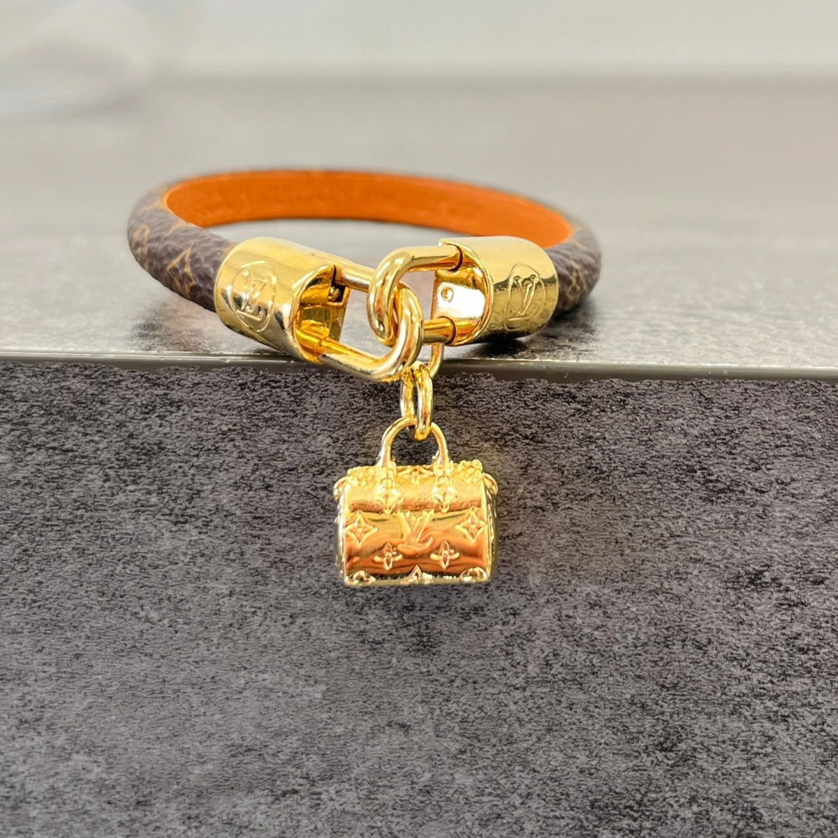 Women's Monogram Speedy Charm Bracelet Brown - Photo 9