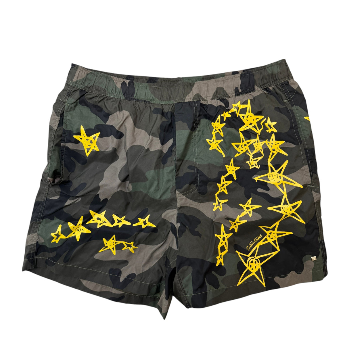 Men's Camouflage Stars Swim Shorts Khaki Size XS / W28 - Photo 1