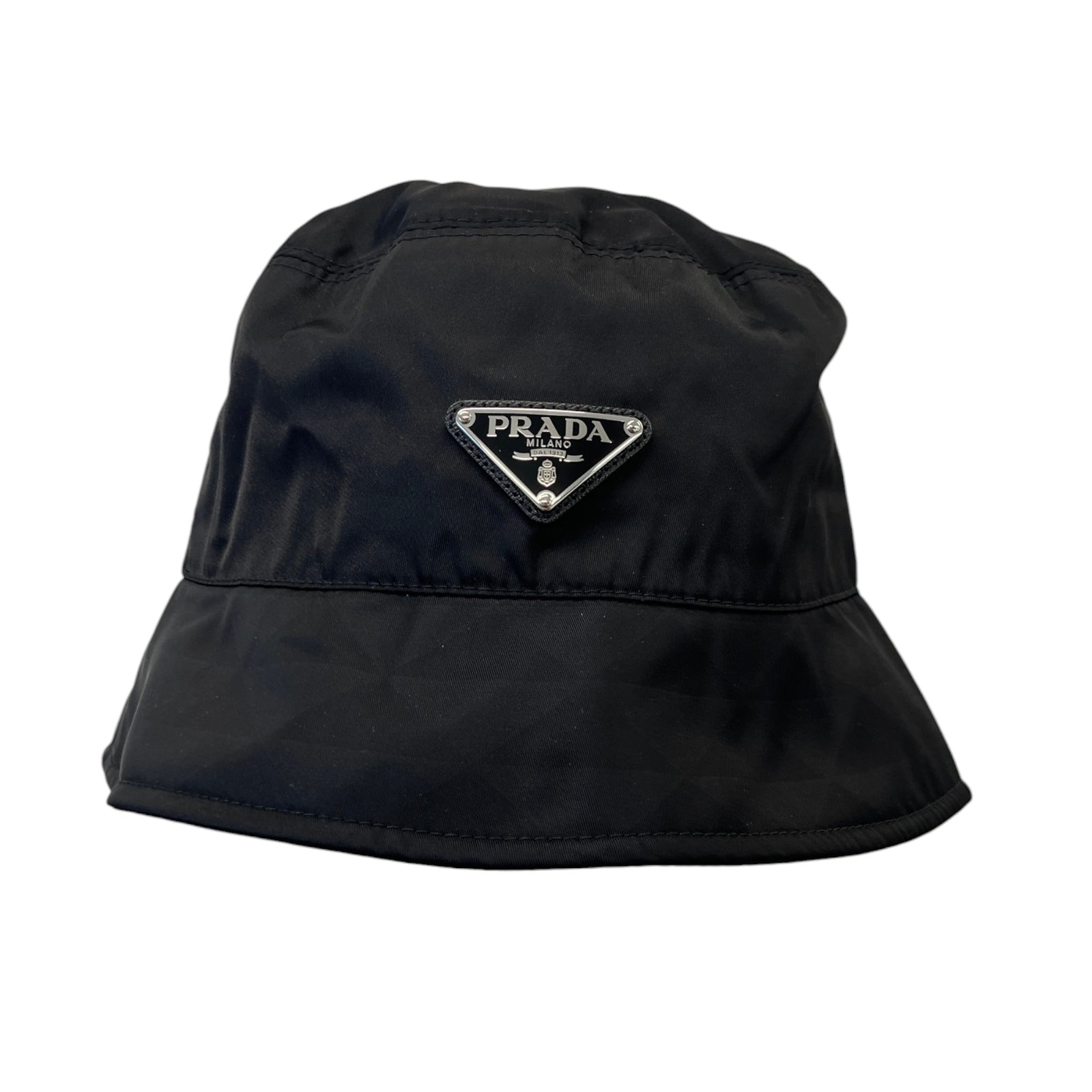 Women's Plaque Logo Bucket Hat Black Size L - Photo 1