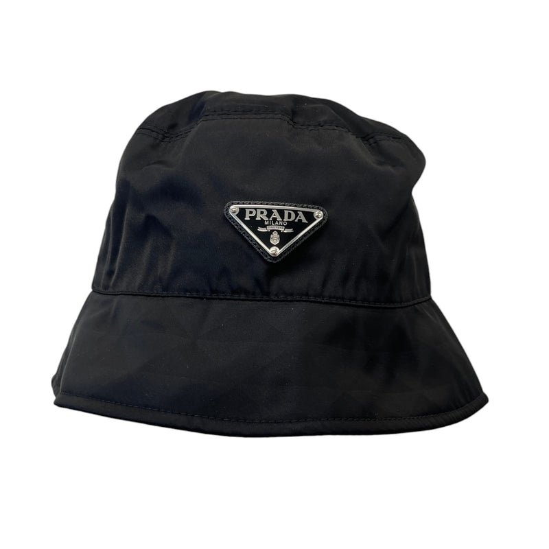 Women's Plaque Logo Bucket Hat Black Size L