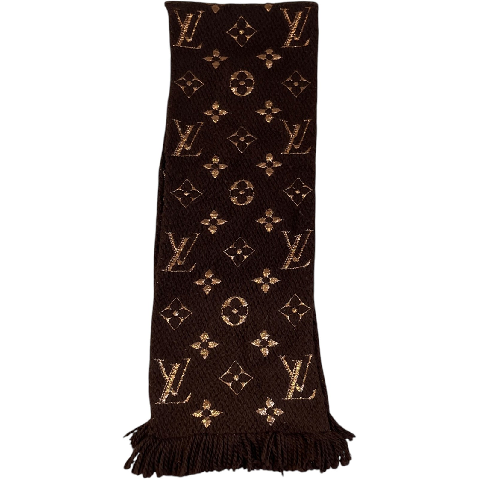 Women's Monogram Shine Scarf Brown - Photo 3