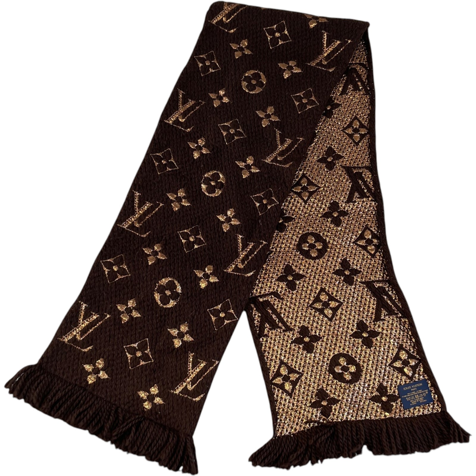 Women's Monogram Shine Scarf Brown - Photo 1