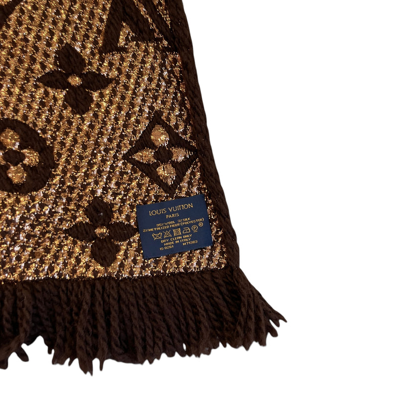 Women's Monogram Shine Scarf Brown