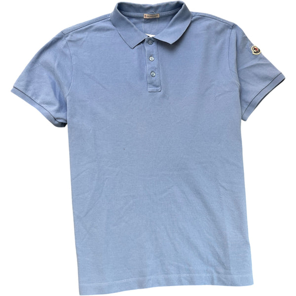 トップス MONCLER MAGLIA POLO 67260326N01S Men's Maglia Polo Shirt Blue Size L – Label Source