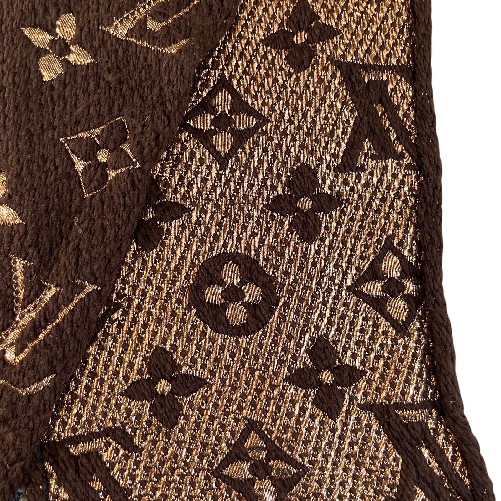 Women's Monogram Shine Scarf Brown - Photo 5