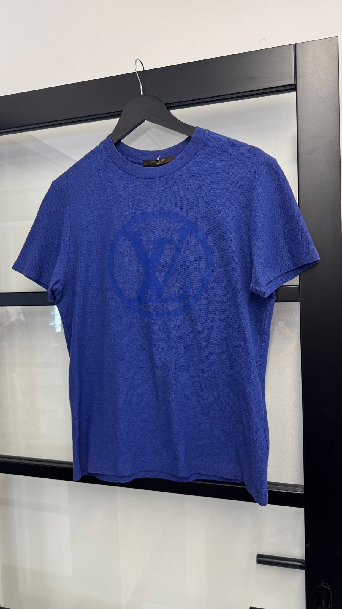 Men's Tonal LV T-Shirt Blue Size S - Photo 7