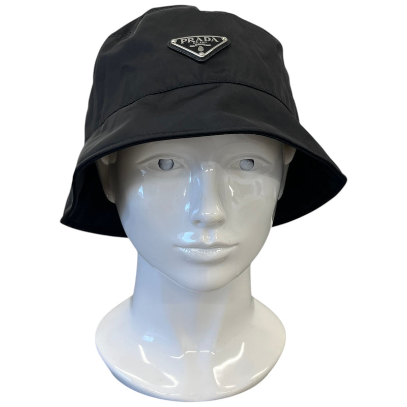 Women's Plaque Logo Bucket Hat Black Size L