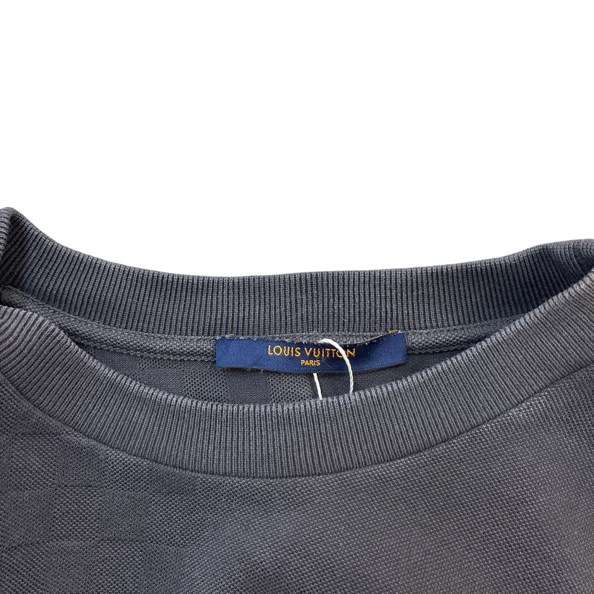 Men's Half Damier Pocket T-Shirt Grey Size L - Photo 7