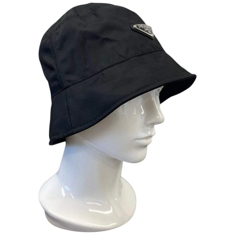 Women's Plaque Logo Bucket Hat Black Size L