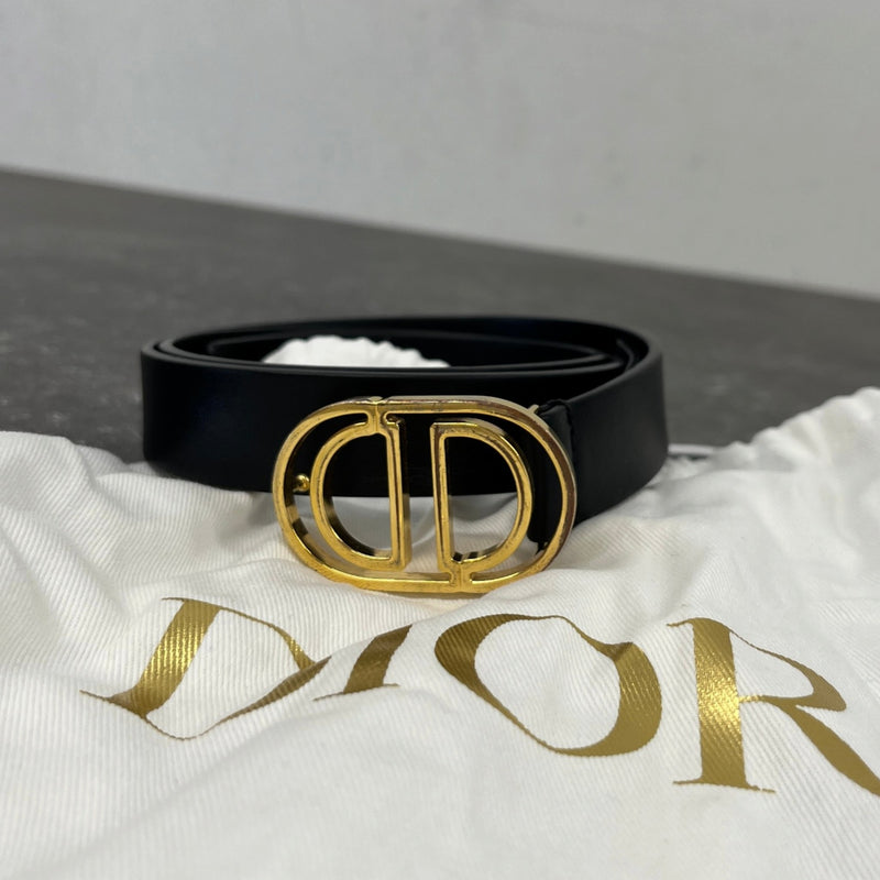 Women's Montaigne CD Logo Belt Black Size W32