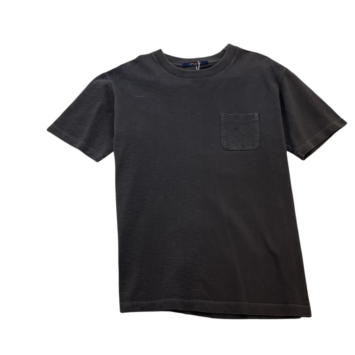 Men's Half Damier Pocket T-Shirt Grey Size L - Photo 1