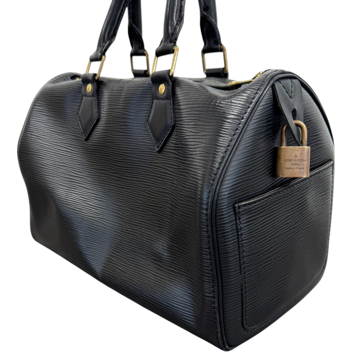 Women's Epi Leather Speedy 30 Handbag Black - Photo 9