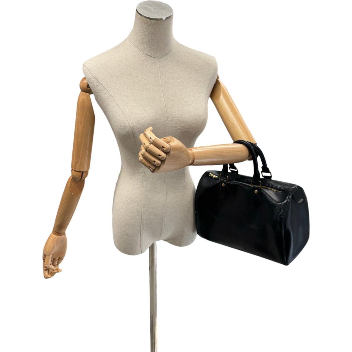 Women's Epi Leather Speedy 30 Handbag Black - Photo 2