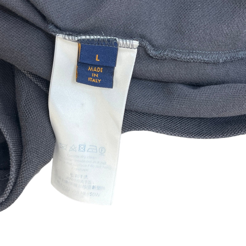 Men's Half Damier Pocket T-Shirt Grey Size L