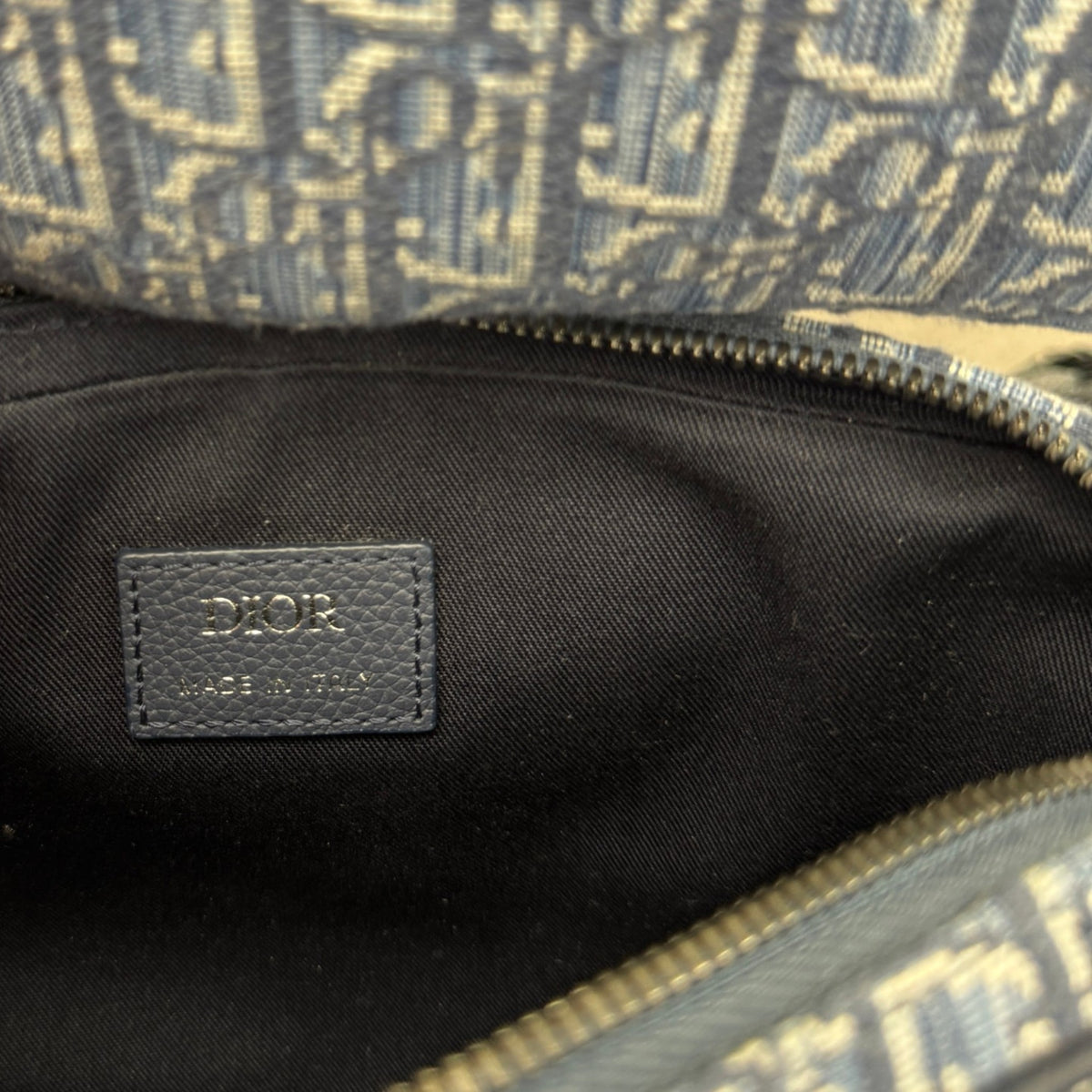 Men's Oblique Saddle Trio Messenger Bag Navy - Photo 10
