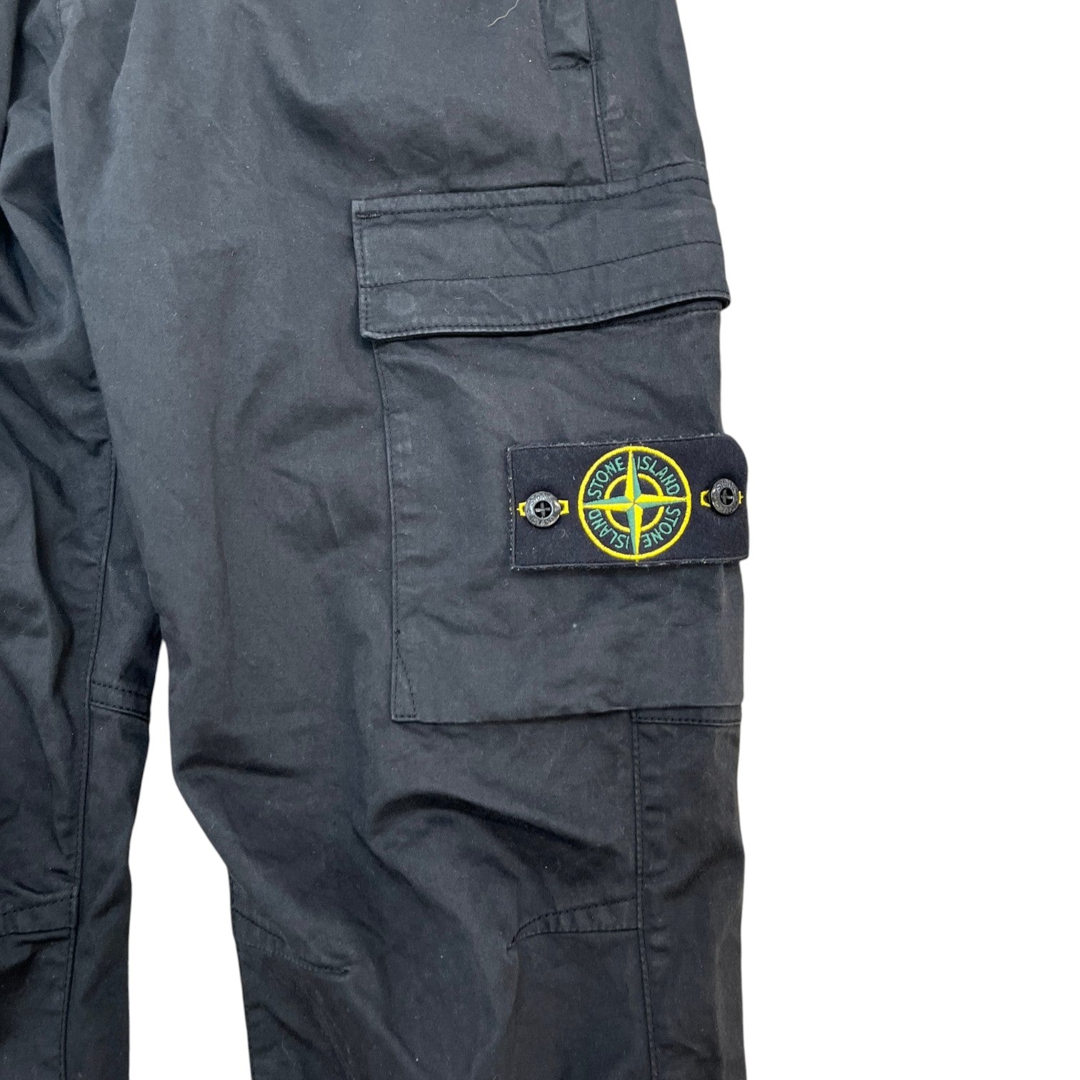 Men's Applique Logo Cargos Black Size Waist 30" - Photo 5