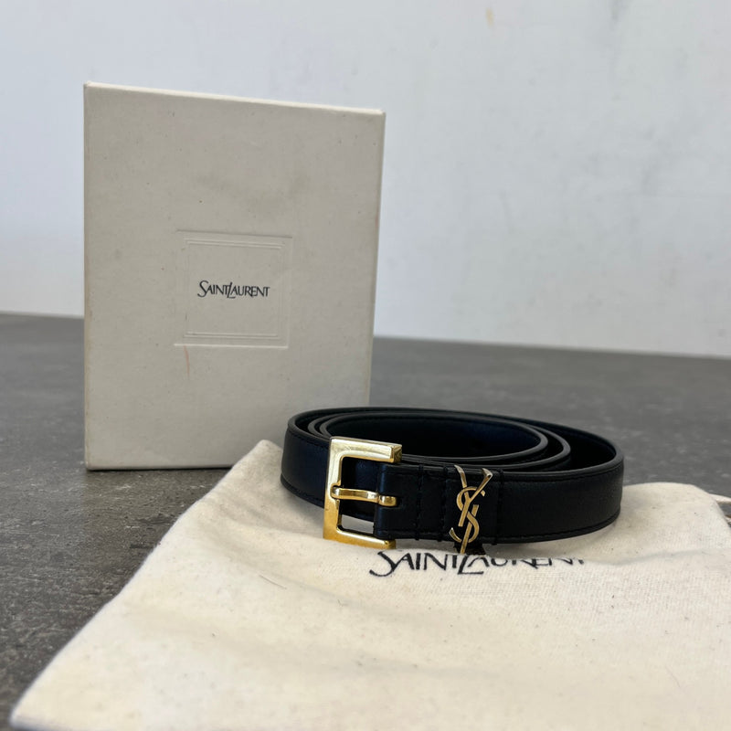 Women's Smooth Cassandre Belt Black Size W26