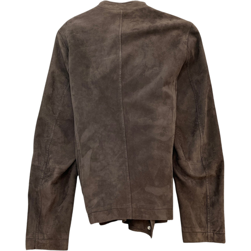 Men's Asymmetrical Zip Jacket Brown Size S