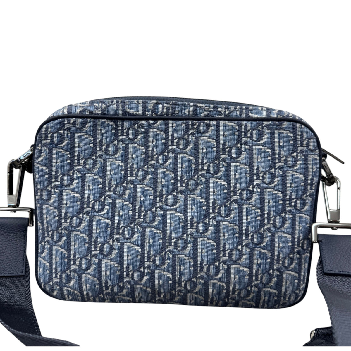Men's Oblique Saddle Trio Messenger Bag Navy - Photo 3