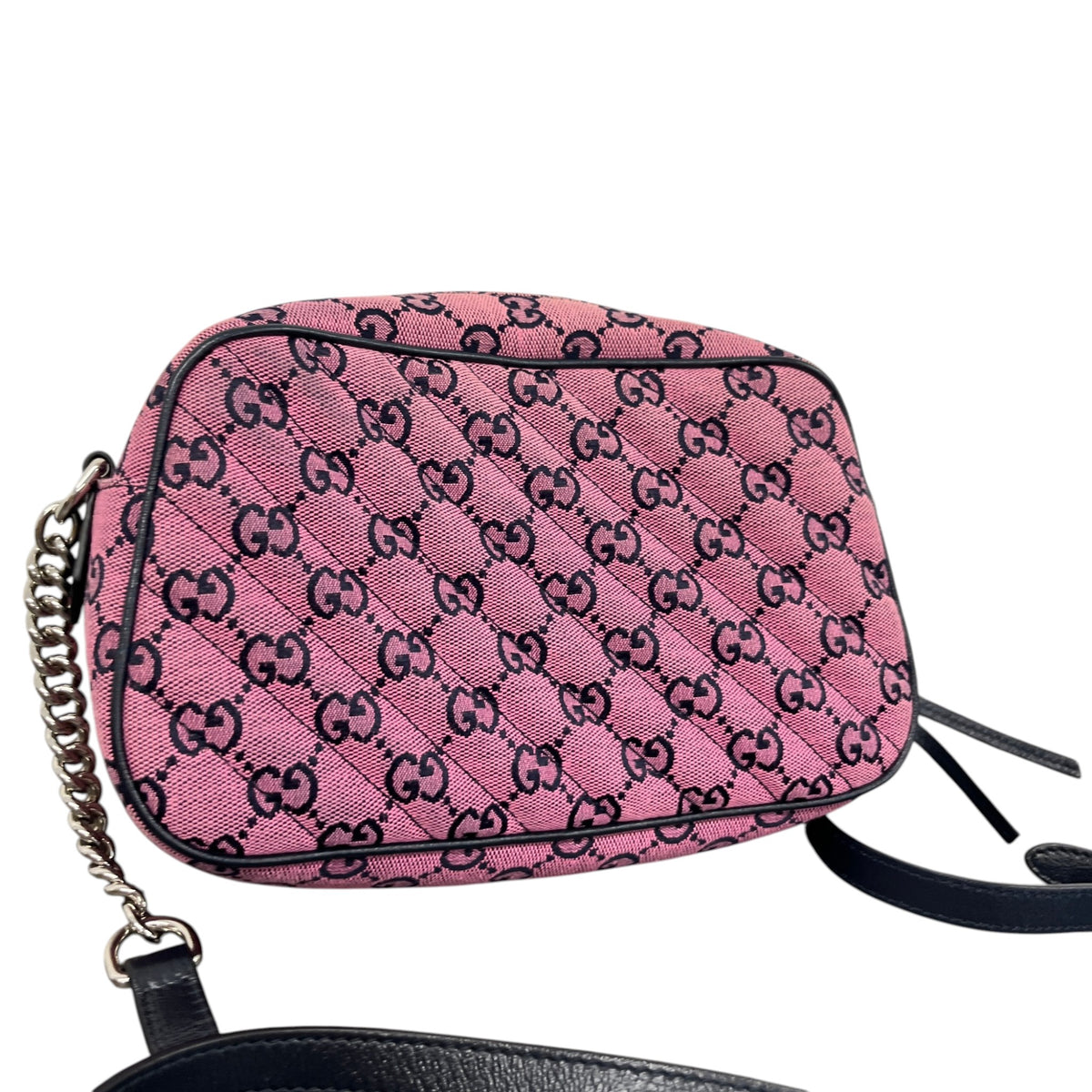 Women's GG Supreme Marmont Crossbody Bag Pink - Photo 9