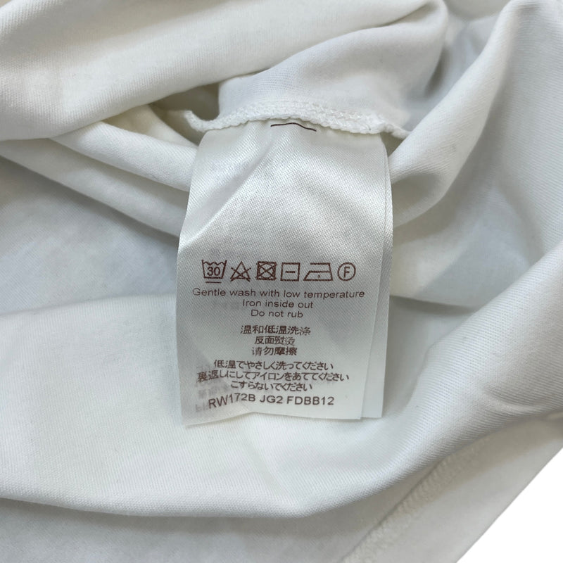 Women's Embroidered Flower T-Shirt White Size M