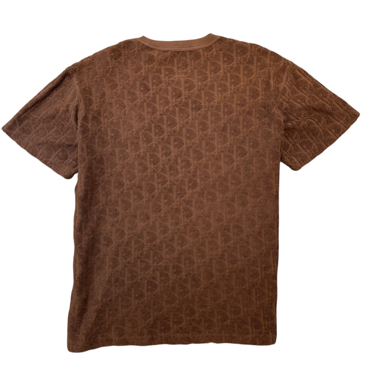 Men's Oblique Towelling T-Shirt Brown Size S - Photo 2