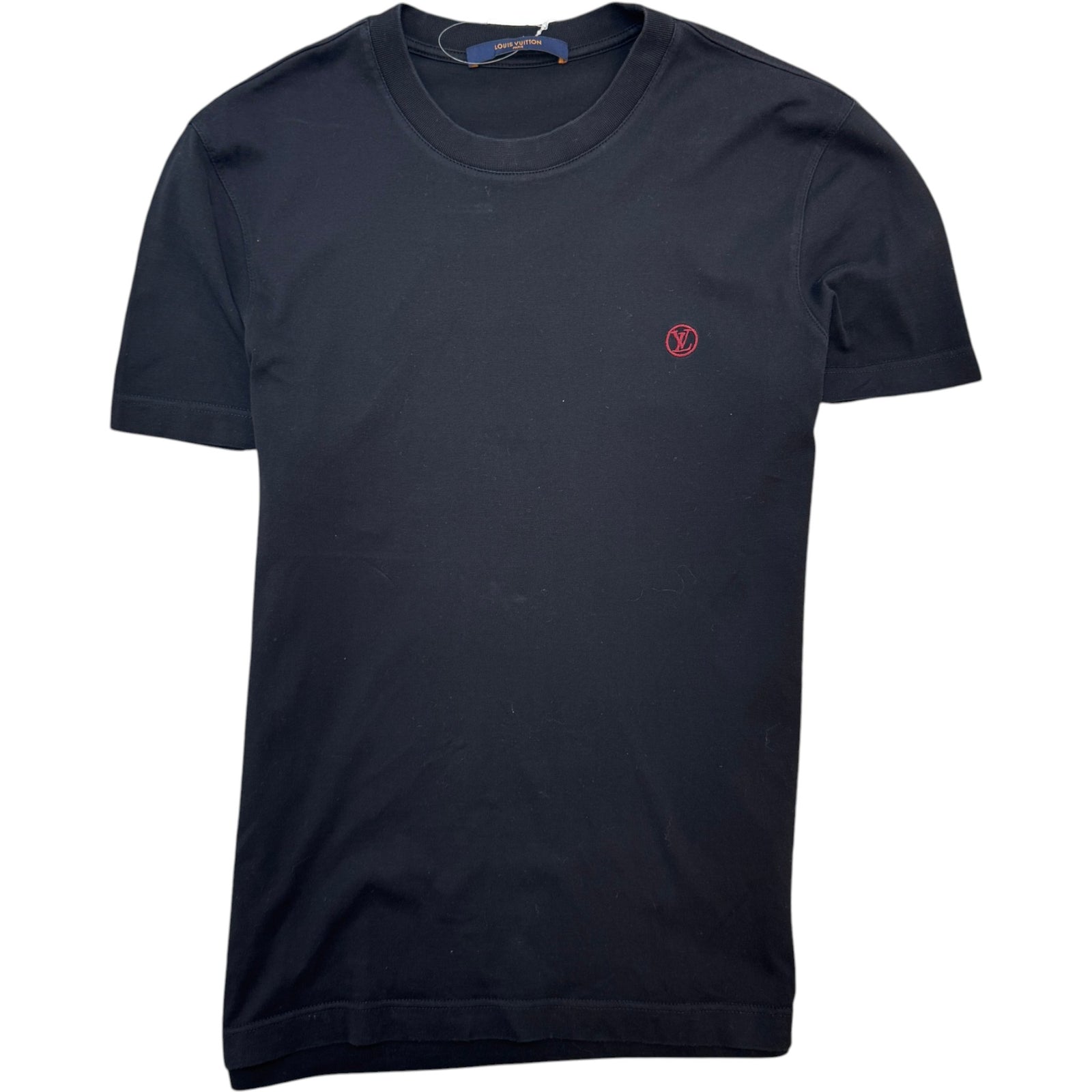 Men's Embroidered Logo T-Shirt Black Size S - Photo 1