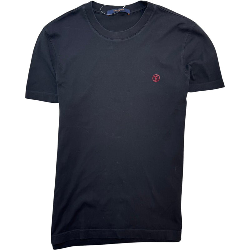 Men's Embroidered Logo T-Shirt Black Size S