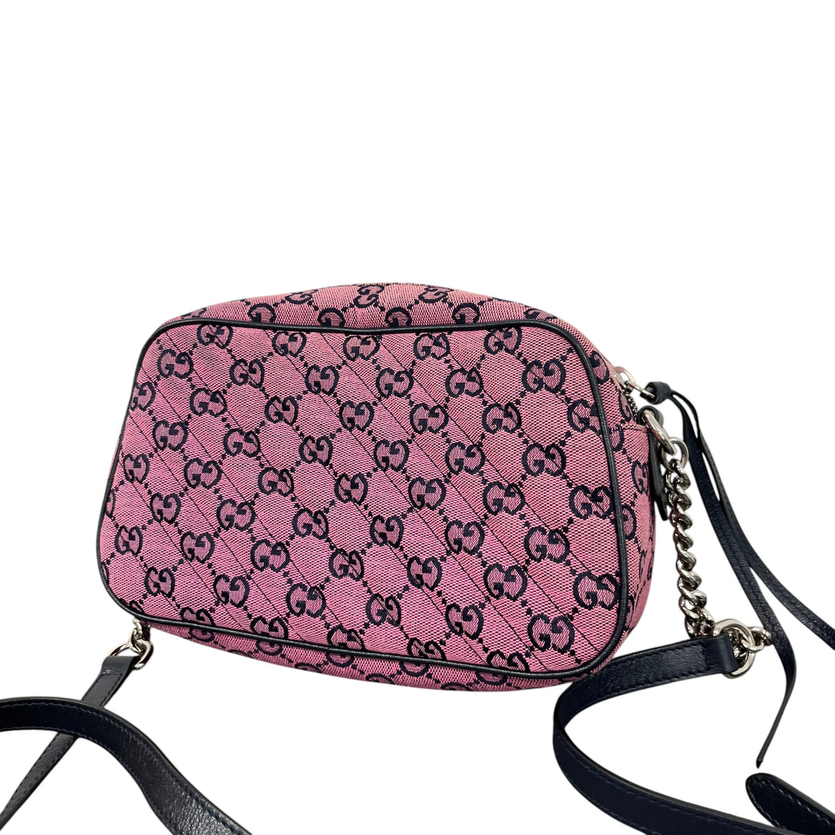 Women's GG Supreme Marmont Crossbody Bag Pink - Photo 10