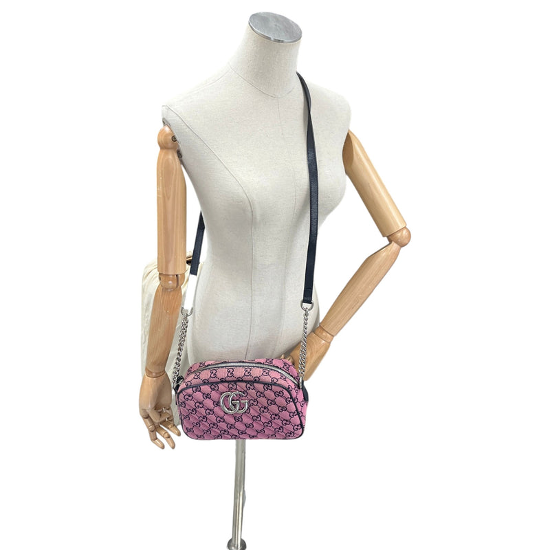 Women's GG Supreme Marmont Crossbody Bag Pink