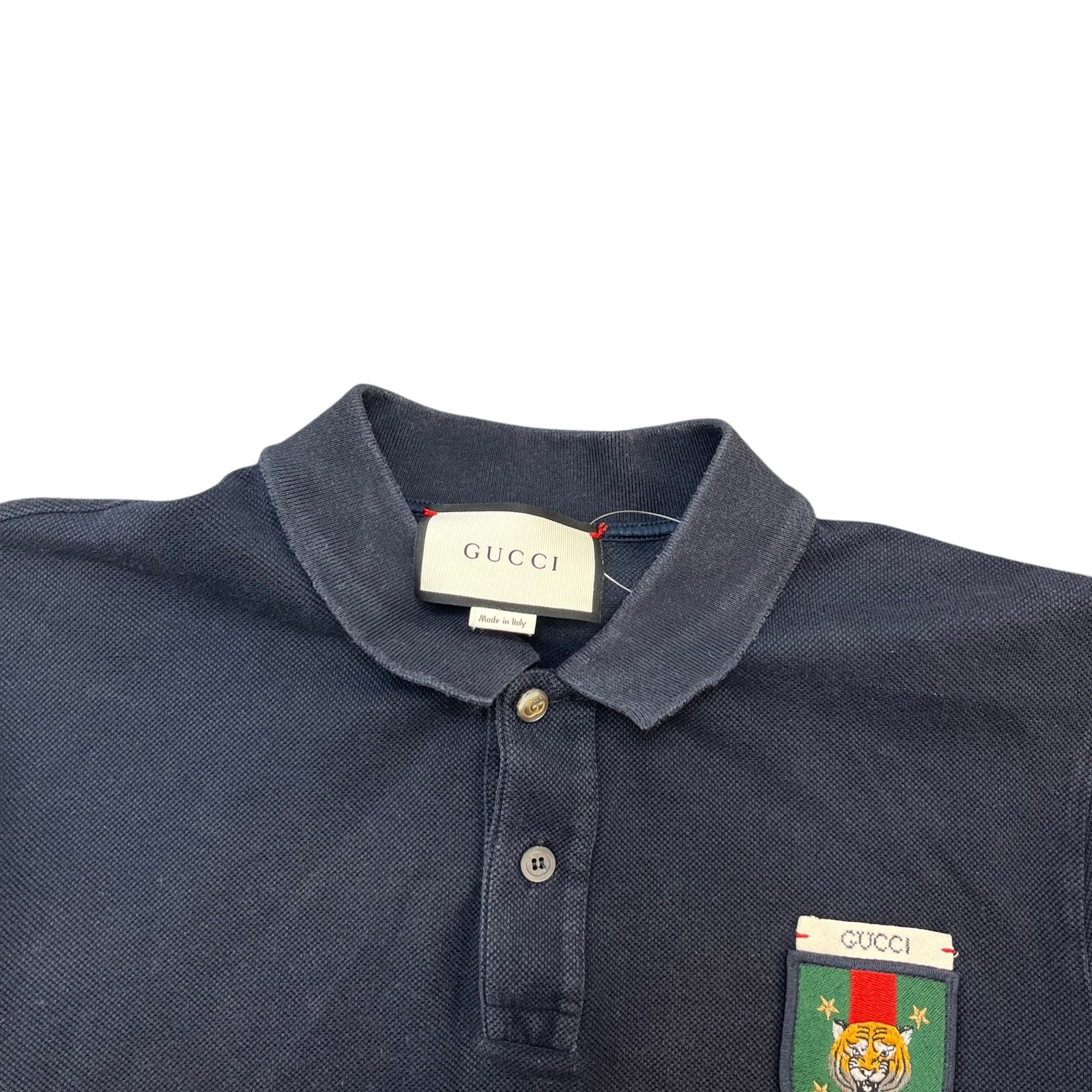 Men's Web Tiger Crest Polo Shirt Navy Size XL - Photo 5