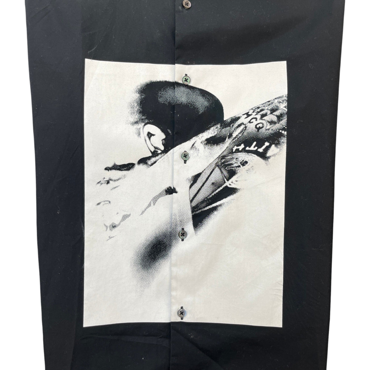 Men's Graphic Print Long Sleeve T-Shirt Black Size XL - Photo 6