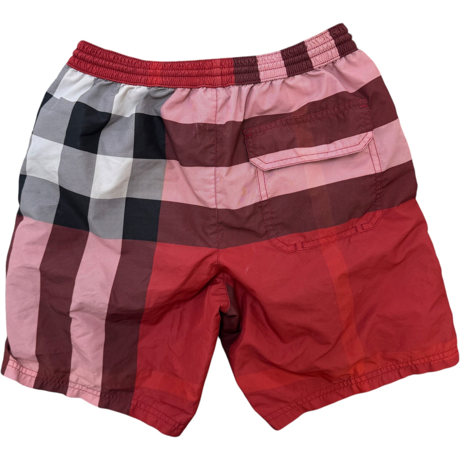 Men's Checkered Swim Shorts Red Size XS / W29 - Photo 2
