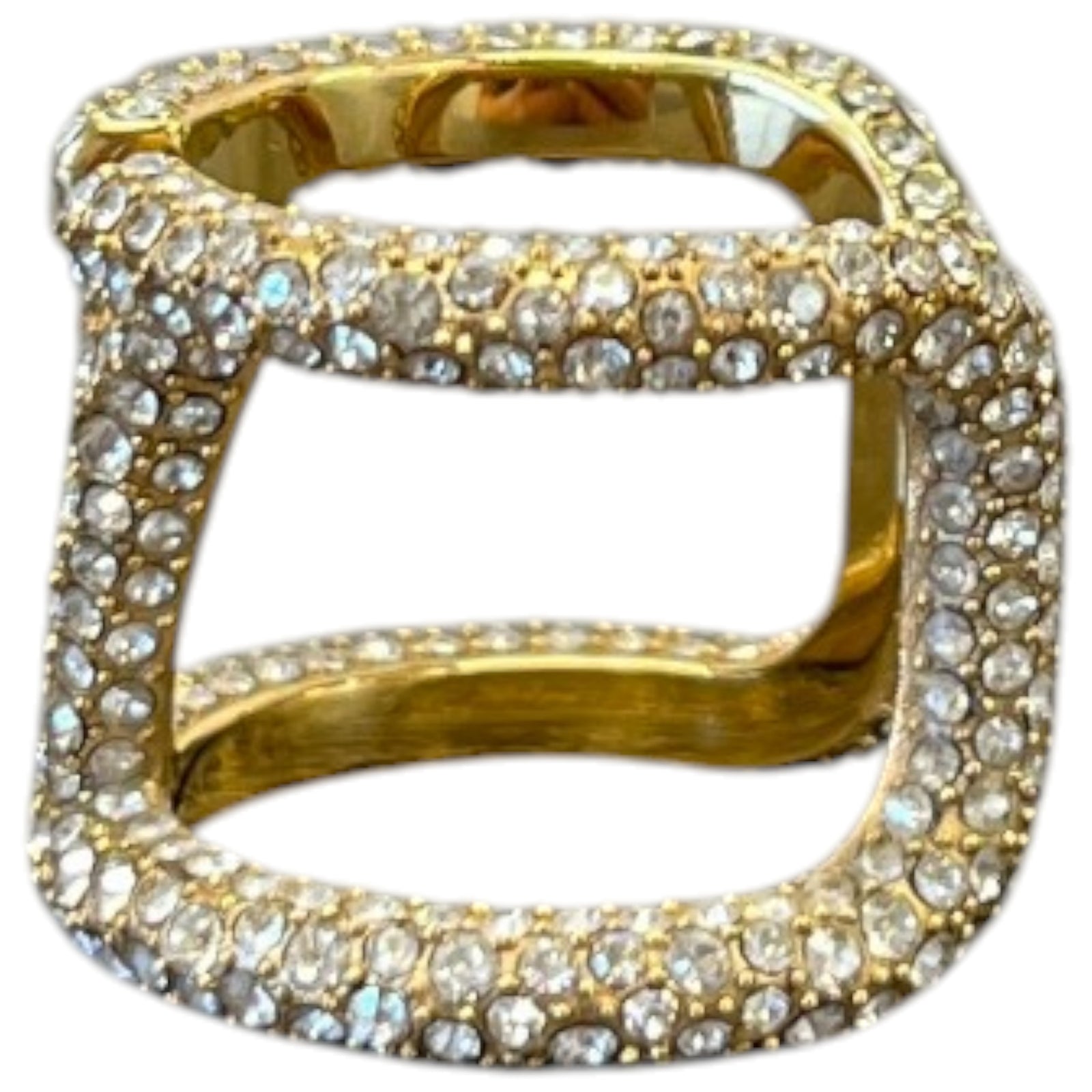 Women's VLogo Ring Gold Size F - Photo 4