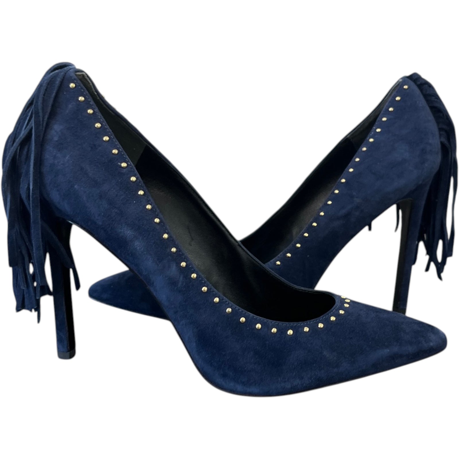 Women's Studded Tassel Heels Blue Size EU 39 / UK 6 - Photo 3