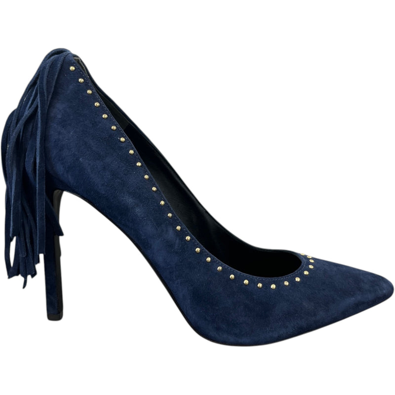 Women's Studded Tassel Heels Blue Size EU 39 / UK 6