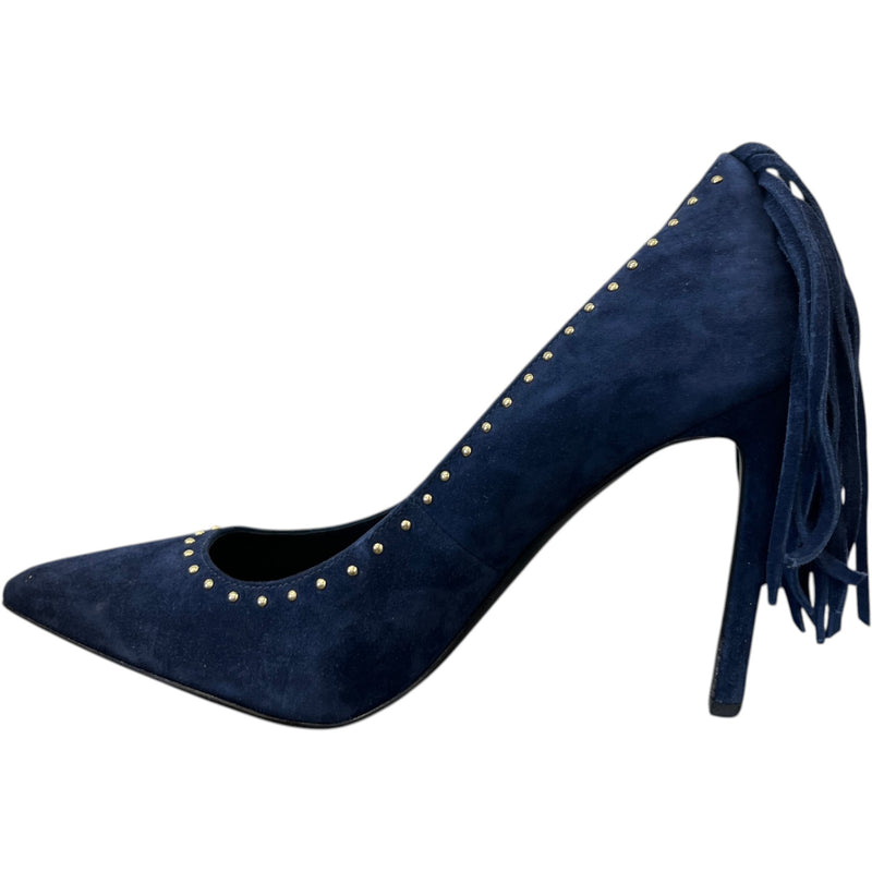 Women's Studded Tassel Heels Blue Size EU 39 / UK 6
