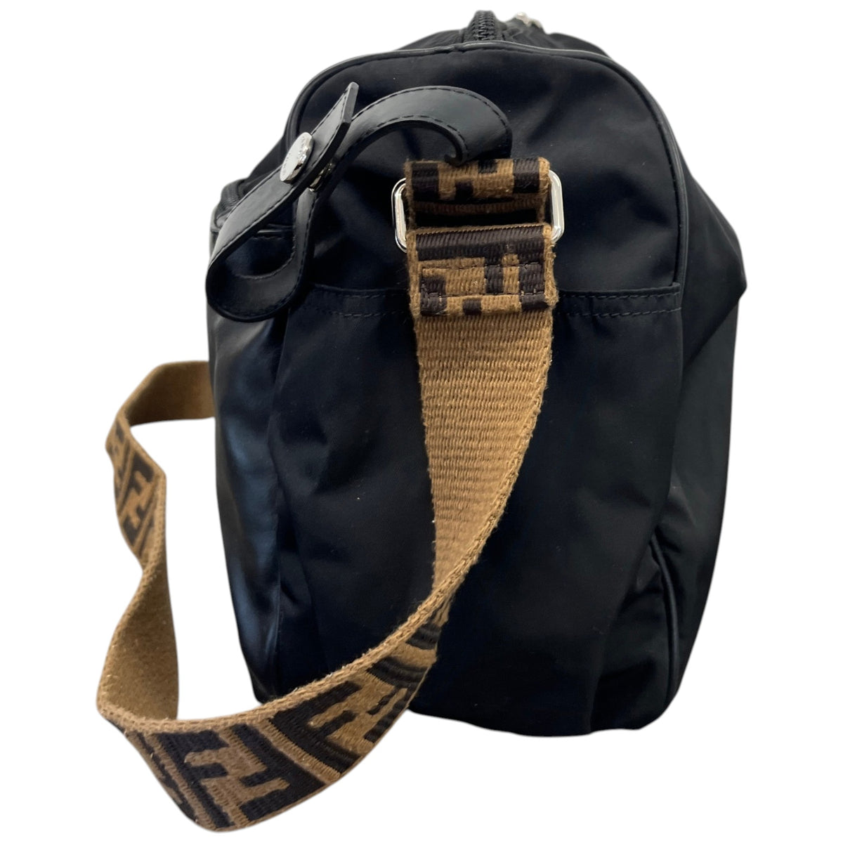 Women's FF Monogram Baby Changing Travel Bag Black - Photo 7