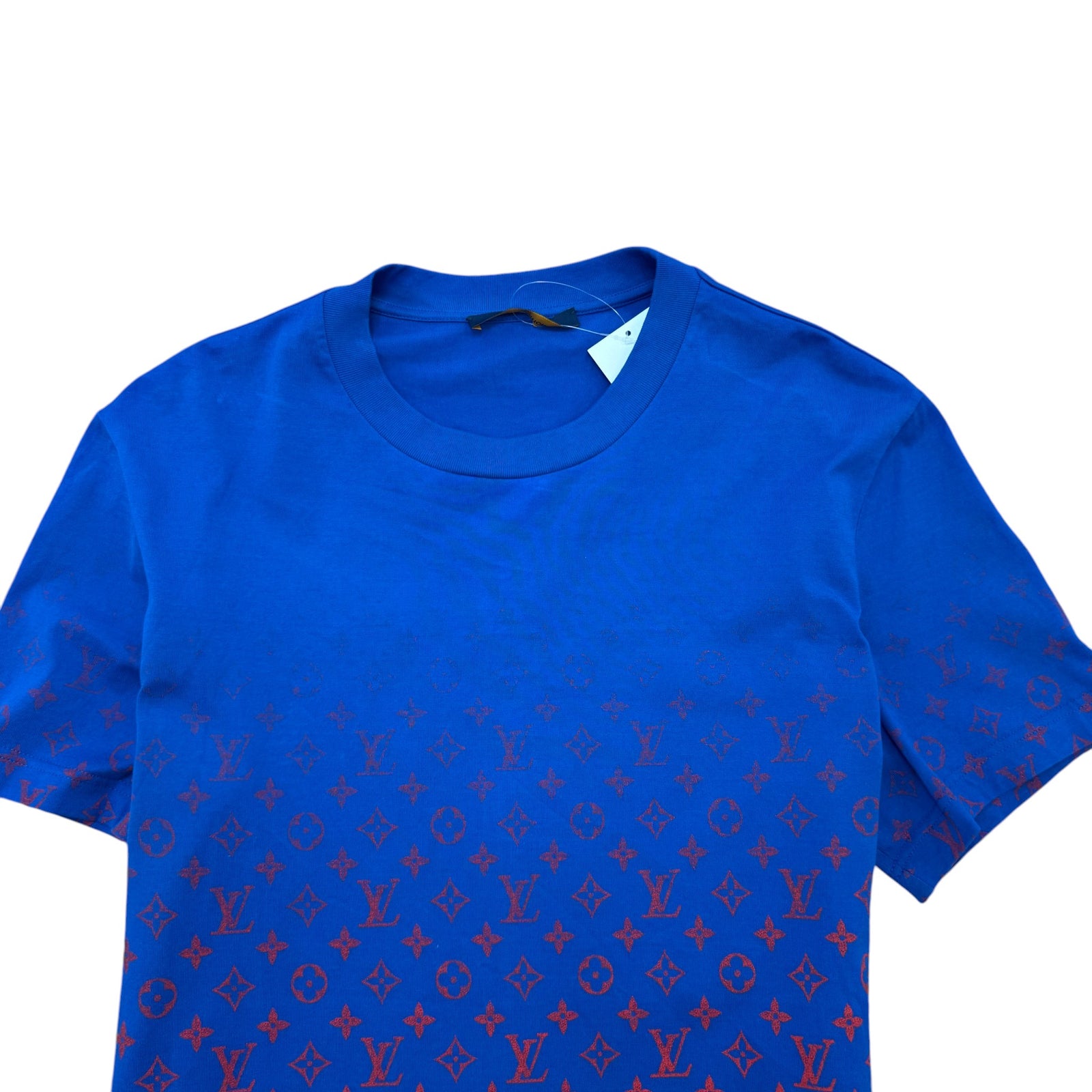 Men's Monogram Gradient T-Shirt Blue Size L - Photo 3