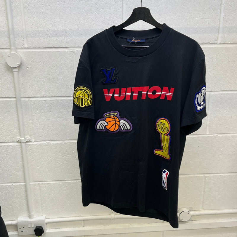 Men's X Nba Patch T-Shirt Black Size L