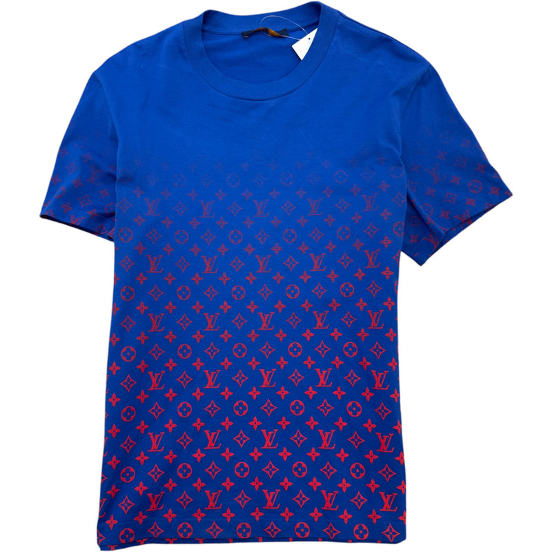 Men's Monogram Gradient T-Shirt Blue Size L
