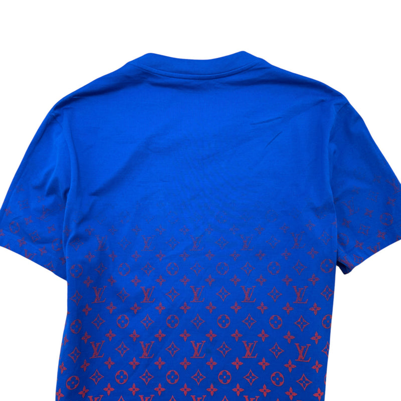 Men's Monogram Gradient T-Shirt Blue Size L
