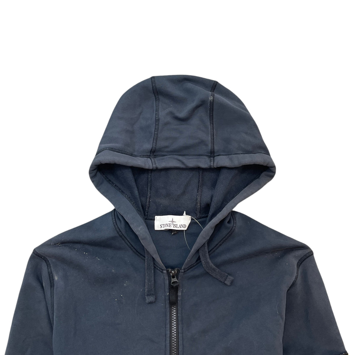 Men's Applique Logo Zip Hoodie Navy Size S - Photo 5