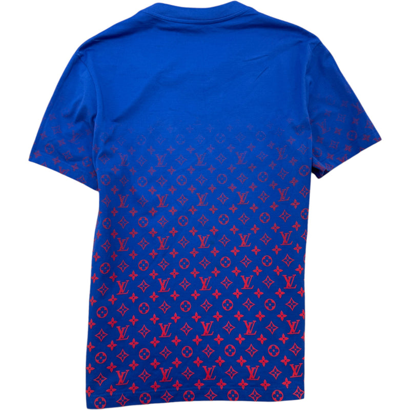 Men's Monogram Gradient T-Shirt Blue Size L