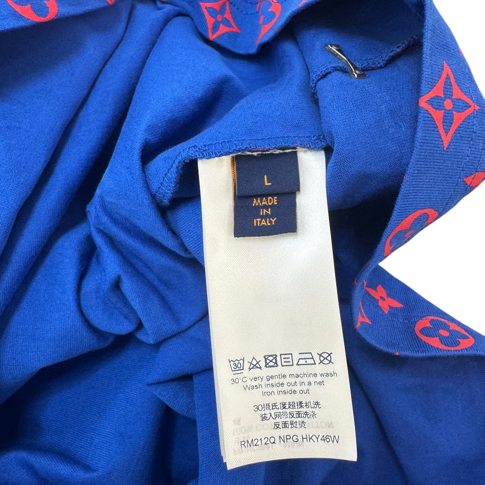Men's Monogram Gradient T-Shirt Blue Size L - Photo 6